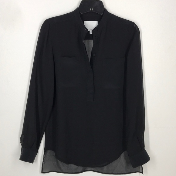 3.1 Phillip Lim Tops - 3.1 Phillip Lim black silk blouse sz 0